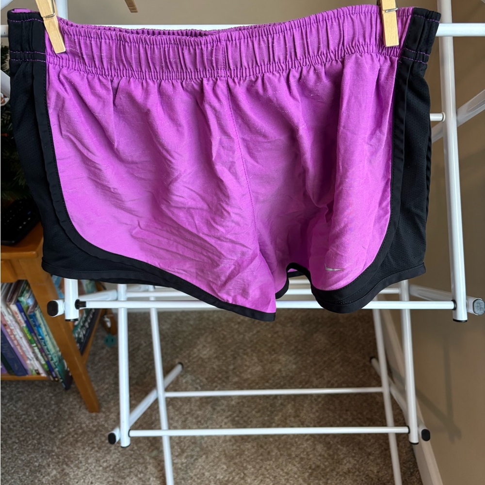 Nike Women's Athletic Shorts - Purple and Black